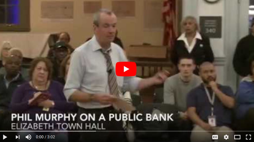 Phil Murphy, New Jersey Lead Gubernatorial Candidate Shares His Public Banking Plan